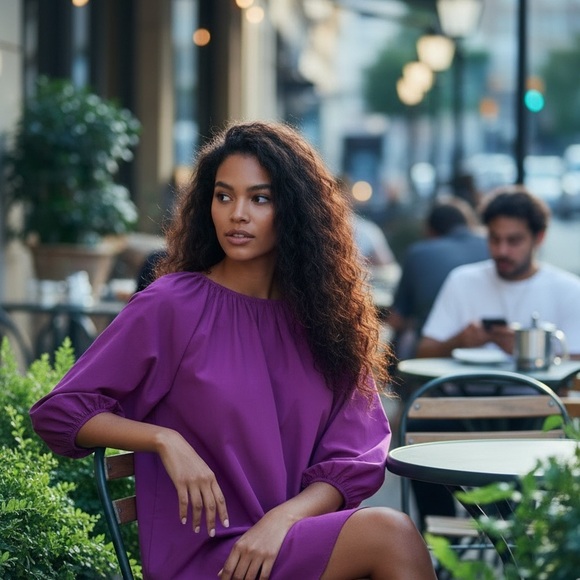 Wilfred Dresses & Skirts - Wilfred Vibrant Hot Raspberry Dress Vacation Beachcore Casual Midi Dress Sz XS
